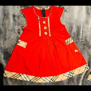 Authentic Burberry Little Girls Dress Size 5